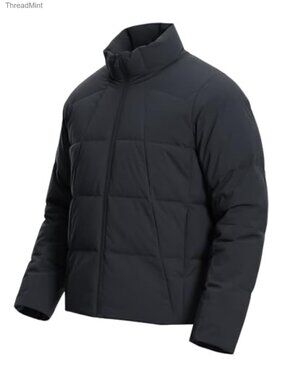 Men's Waterproof Down Puffer Jacket Lightweight Warm Quilted Winter Coat